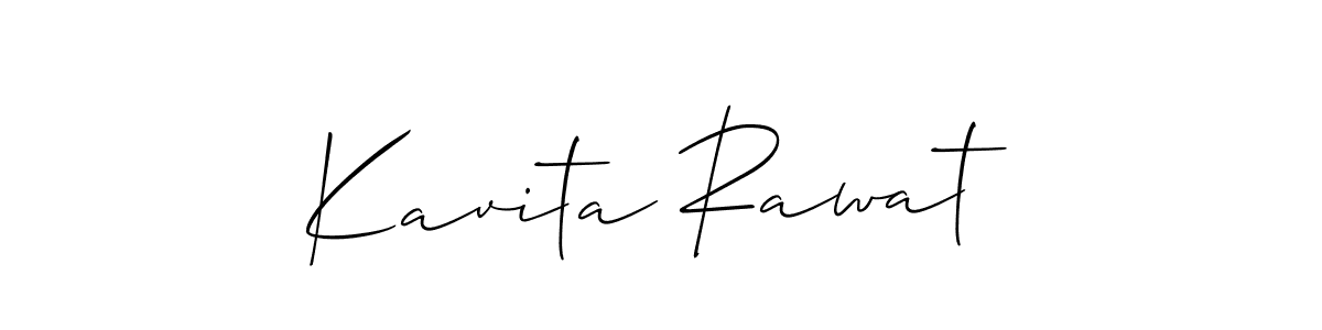 Use a signature maker to create a handwritten signature online. With this signature software, you can design (Allison_Script) your own signature for name Kavita Rawat. Kavita Rawat signature style 2 images and pictures png