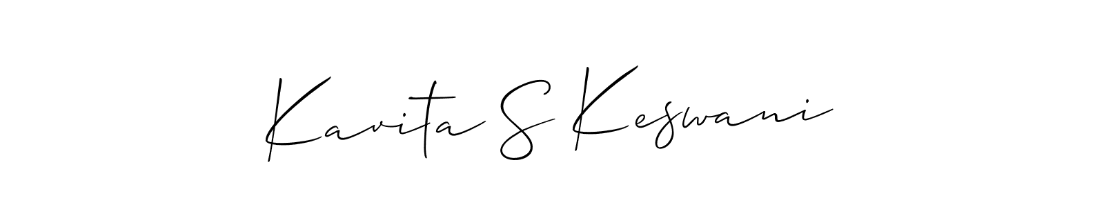 Kavita S Keswani stylish signature style. Best Handwritten Sign (Allison_Script) for my name. Handwritten Signature Collection Ideas for my name Kavita S Keswani. Kavita S Keswani signature style 2 images and pictures png