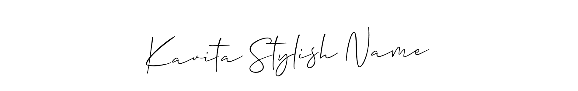 How to Draw Kavita Stylish Name signature style? Allison_Script is a latest design signature styles for name Kavita Stylish Name. Kavita Stylish Name signature style 2 images and pictures png