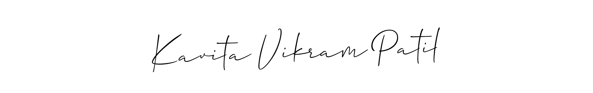 How to Draw Kavita Vikram Patil signature style? Allison_Script is a latest design signature styles for name Kavita Vikram Patil. Kavita Vikram Patil signature style 2 images and pictures png
