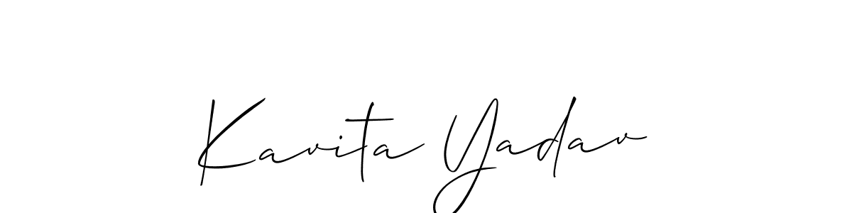 Create a beautiful signature design for name Kavita Yadav. With this signature (Allison_Script) fonts, you can make a handwritten signature for free. Kavita Yadav signature style 2 images and pictures png