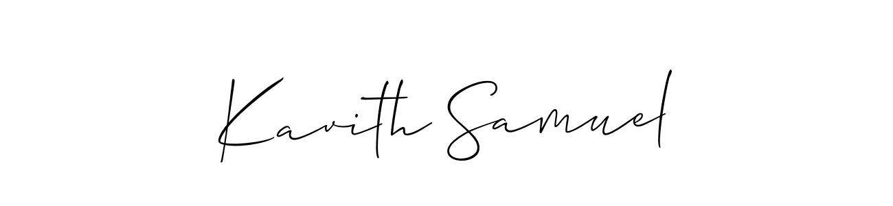 Design your own signature with our free online signature maker. With this signature software, you can create a handwritten (Allison_Script) signature for name Kavith Samuel. Kavith Samuel signature style 2 images and pictures png