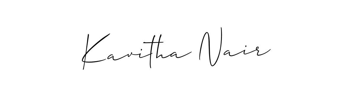 How to Draw Kavitha Nair signature style? Allison_Script is a latest design signature styles for name Kavitha Nair. Kavitha Nair signature style 2 images and pictures png
