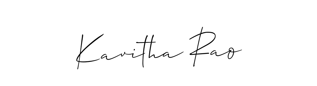 Kavitha Rao stylish signature style. Best Handwritten Sign (Allison_Script) for my name. Handwritten Signature Collection Ideas for my name Kavitha Rao. Kavitha Rao signature style 2 images and pictures png