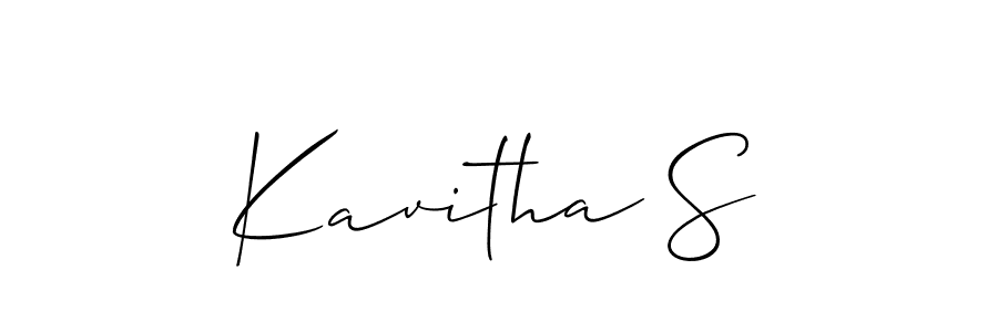 Make a short Kavitha S signature style. Manage your documents anywhere anytime using Allison_Script. Create and add eSignatures, submit forms, share and send files easily. Kavitha S signature style 2 images and pictures png