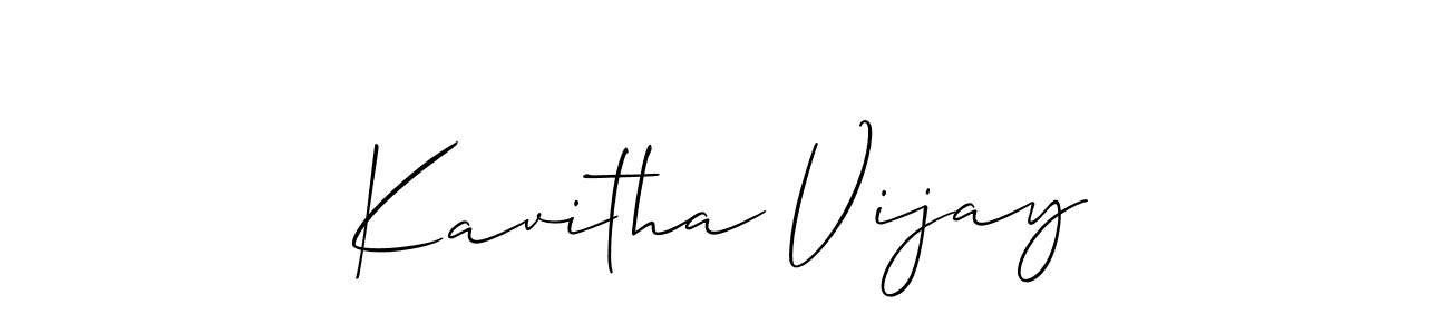 How to make Kavitha Vijay signature? Allison_Script is a professional autograph style. Create handwritten signature for Kavitha Vijay name. Kavitha Vijay signature style 2 images and pictures png