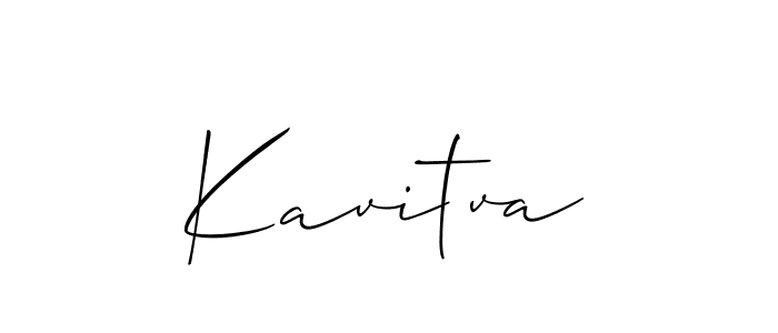 Also we have Kavitva name is the best signature style. Create professional handwritten signature collection using Allison_Script autograph style. Kavitva signature style 2 images and pictures png
