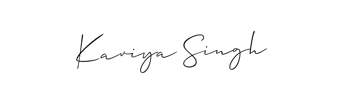 Similarly Allison_Script is the best handwritten signature design. Signature creator online .You can use it as an online autograph creator for name Kaviya Singh. Kaviya Singh signature style 2 images and pictures png