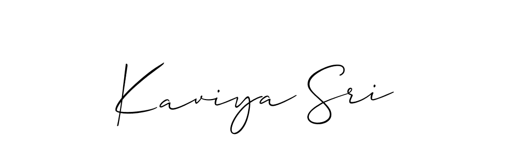 You should practise on your own different ways (Allison_Script) to write your name (Kaviya Sri) in signature. don't let someone else do it for you. Kaviya Sri signature style 2 images and pictures png