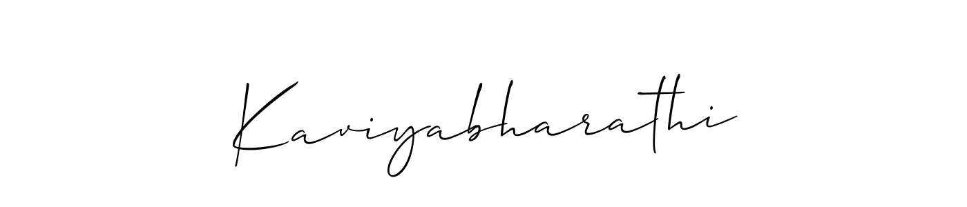 How to Draw Kaviyabharathi signature style? Allison_Script is a latest design signature styles for name Kaviyabharathi. Kaviyabharathi signature style 2 images and pictures png