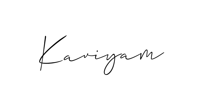 Once you've used our free online signature maker to create your best signature Allison_Script style, it's time to enjoy all of the benefits that Kaviyam name signing documents. Kaviyam signature style 2 images and pictures png