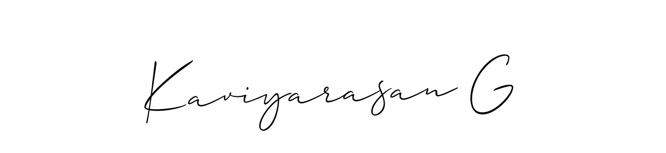 Check out images of Autograph of Kaviyarasan G name. Actor Kaviyarasan G Signature Style. Allison_Script is a professional sign style online. Kaviyarasan G signature style 2 images and pictures png