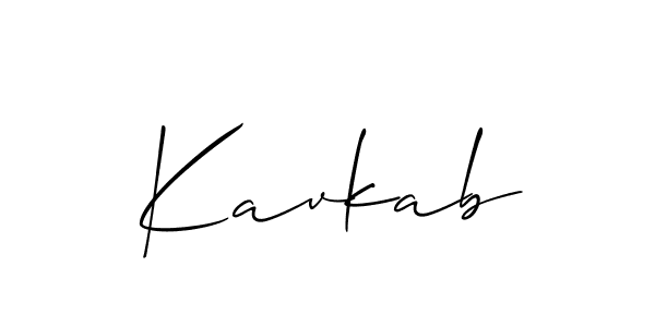 Best and Professional Signature Style for Kavkab. Allison_Script Best Signature Style Collection. Kavkab signature style 2 images and pictures png