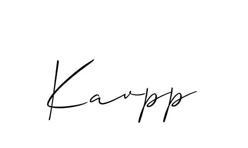 Allison_Script is a professional signature style that is perfect for those who want to add a touch of class to their signature. It is also a great choice for those who want to make their signature more unique. Get Kavpp name to fancy signature for free. Kavpp signature style 2 images and pictures png