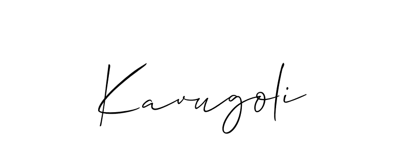 Allison_Script is a professional signature style that is perfect for those who want to add a touch of class to their signature. It is also a great choice for those who want to make their signature more unique. Get Kavugoli name to fancy signature for free. Kavugoli signature style 2 images and pictures png