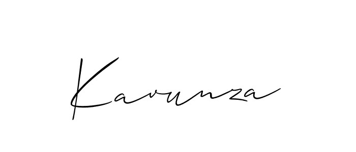 Also we have Kavunza name is the best signature style. Create professional handwritten signature collection using Allison_Script autograph style. Kavunza signature style 2 images and pictures png