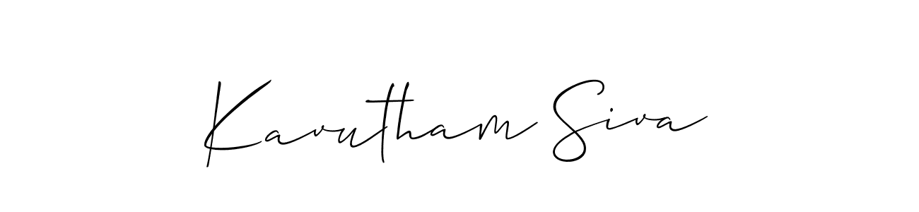 Kavutham Siva stylish signature style. Best Handwritten Sign (Allison_Script) for my name. Handwritten Signature Collection Ideas for my name Kavutham Siva. Kavutham Siva signature style 2 images and pictures png