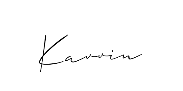 How to make Kavvin signature? Allison_Script is a professional autograph style. Create handwritten signature for Kavvin name. Kavvin signature style 2 images and pictures png
