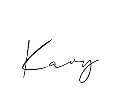 Make a beautiful signature design for name Kavy. With this signature (Allison_Script) style, you can create a handwritten signature for free. Kavy signature style 2 images and pictures png