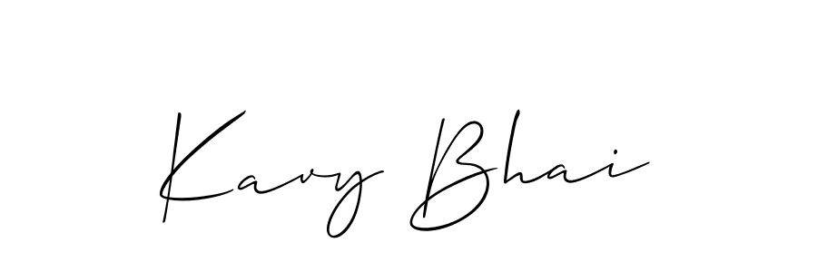 The best way (Allison_Script) to make a short signature is to pick only two or three words in your name. The name Kavy Bhai include a total of six letters. For converting this name. Kavy Bhai signature style 2 images and pictures png