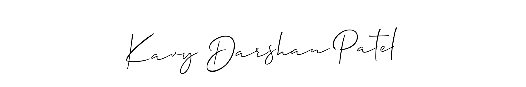 Also You can easily find your signature by using the search form. We will create Kavy Darshan Patel name handwritten signature images for you free of cost using Allison_Script sign style. Kavy Darshan Patel signature style 2 images and pictures png