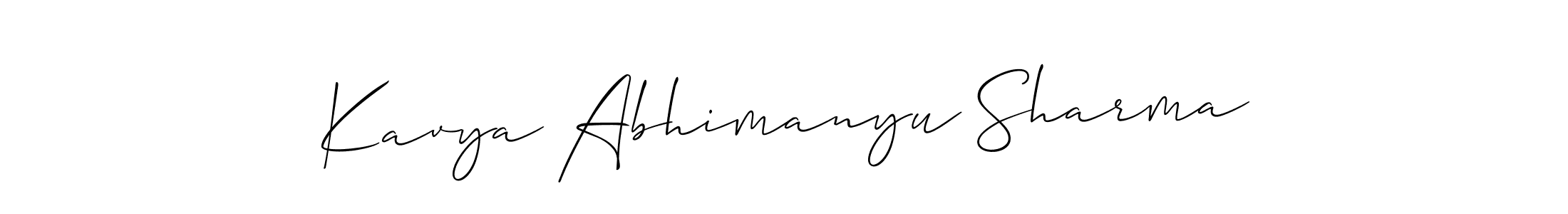 See photos of Kavya Abhimanyu Sharma official signature by Spectra . Check more albums & portfolios. Read reviews & check more about Allison_Script font. Kavya Abhimanyu Sharma signature style 2 images and pictures png