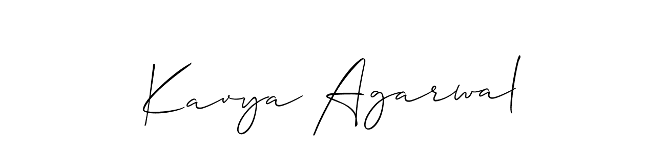 if you are searching for the best signature style for your name Kavya Agarwal. so please give up your signature search. here we have designed multiple signature styles  using Allison_Script. Kavya Agarwal signature style 2 images and pictures png
