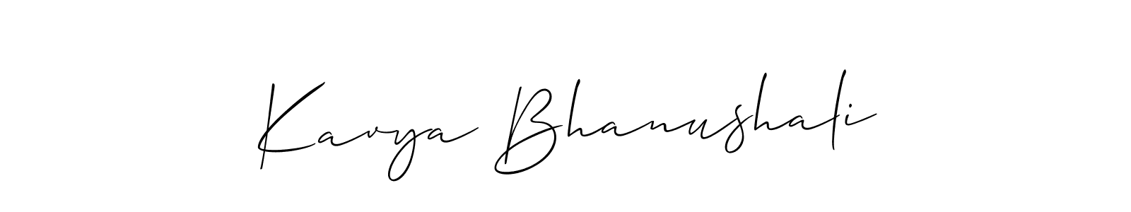 You should practise on your own different ways (Allison_Script) to write your name (Kavya Bhanushali) in signature. don't let someone else do it for you. Kavya Bhanushali signature style 2 images and pictures png