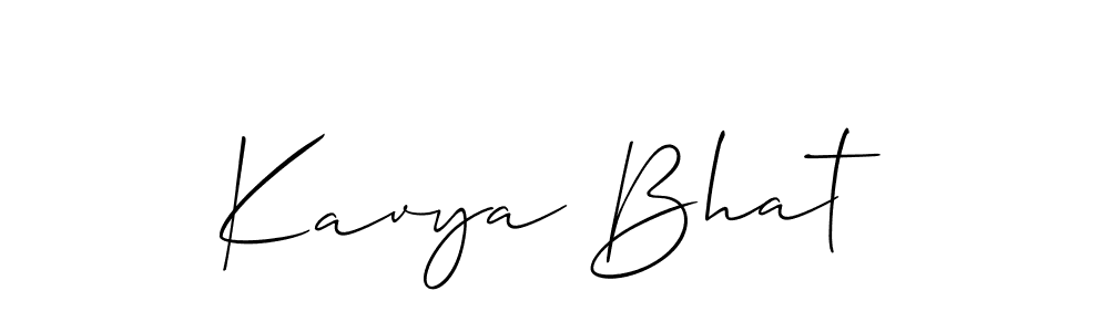 Kavya Bhat stylish signature style. Best Handwritten Sign (Allison_Script) for my name. Handwritten Signature Collection Ideas for my name Kavya Bhat. Kavya Bhat signature style 2 images and pictures png