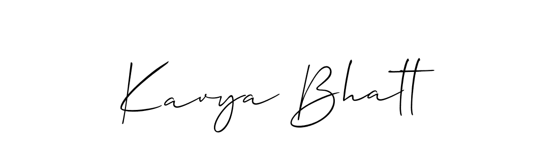 Make a short Kavya Bhatt signature style. Manage your documents anywhere anytime using Allison_Script. Create and add eSignatures, submit forms, share and send files easily. Kavya Bhatt signature style 2 images and pictures png