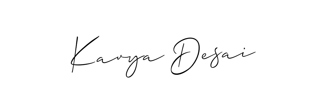 if you are searching for the best signature style for your name Kavya Desai. so please give up your signature search. here we have designed multiple signature styles  using Allison_Script. Kavya Desai signature style 2 images and pictures png