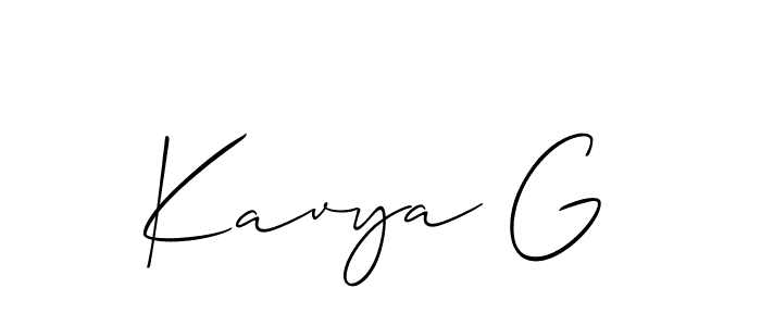 Create a beautiful signature design for name Kavya G. With this signature (Allison_Script) fonts, you can make a handwritten signature for free. Kavya G signature style 2 images and pictures png