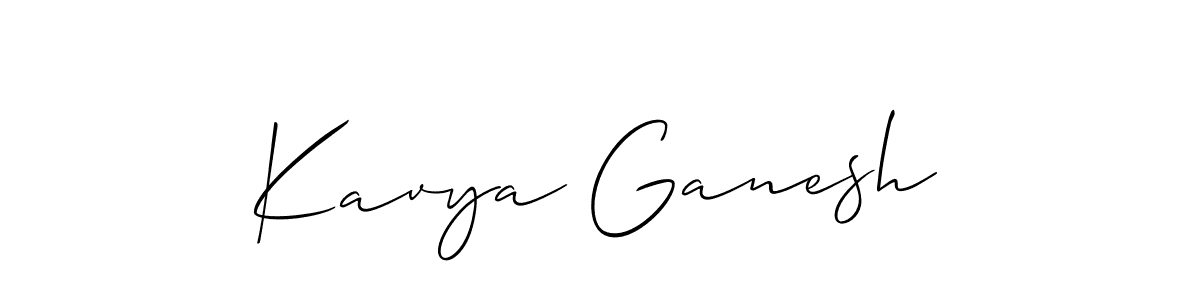 Make a short Kavya Ganesh signature style. Manage your documents anywhere anytime using Allison_Script. Create and add eSignatures, submit forms, share and send files easily. Kavya Ganesh signature style 2 images and pictures png