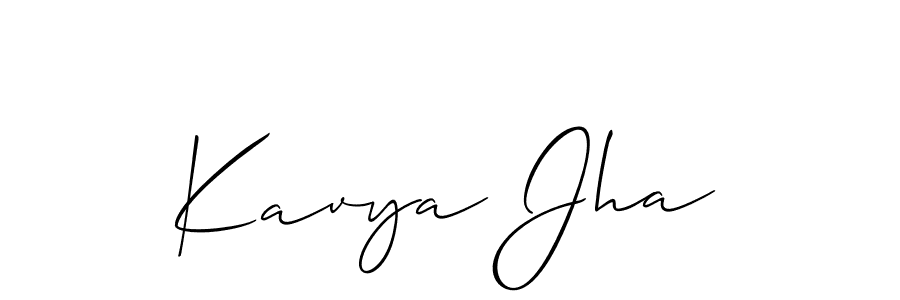 How to make Kavya Jha signature? Allison_Script is a professional autograph style. Create handwritten signature for Kavya Jha name. Kavya Jha signature style 2 images and pictures png