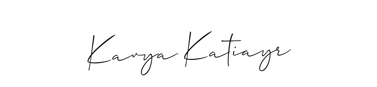 Similarly Allison_Script is the best handwritten signature design. Signature creator online .You can use it as an online autograph creator for name Kavya Katiayr. Kavya Katiayr signature style 2 images and pictures png