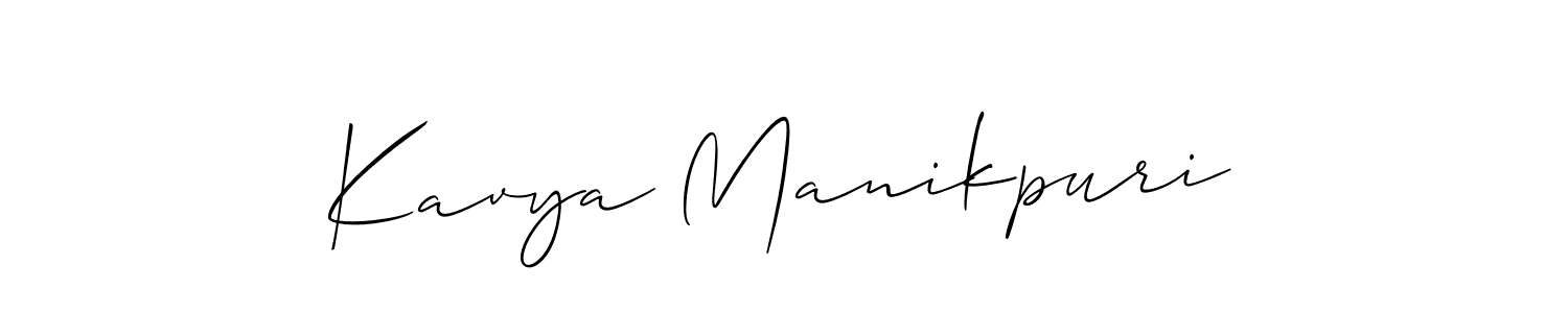 Make a beautiful signature design for name Kavya Manikpuri. With this signature (Allison_Script) style, you can create a handwritten signature for free. Kavya Manikpuri signature style 2 images and pictures png