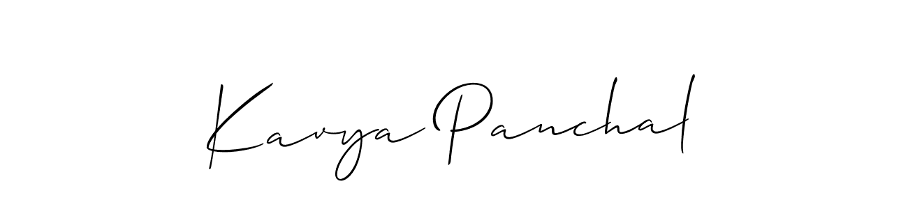 How to make Kavya Panchal signature? Allison_Script is a professional autograph style. Create handwritten signature for Kavya Panchal name. Kavya Panchal signature style 2 images and pictures png