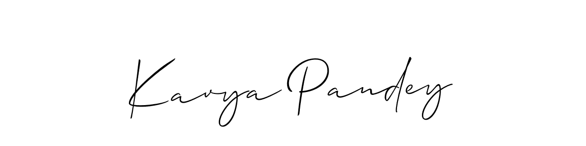 Use a signature maker to create a handwritten signature online. With this signature software, you can design (Allison_Script) your own signature for name Kavya Pandey. Kavya Pandey signature style 2 images and pictures png