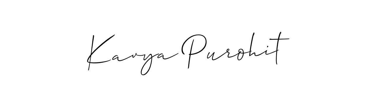 You should practise on your own different ways (Allison_Script) to write your name (Kavya Purohit) in signature. don't let someone else do it for you. Kavya Purohit signature style 2 images and pictures png