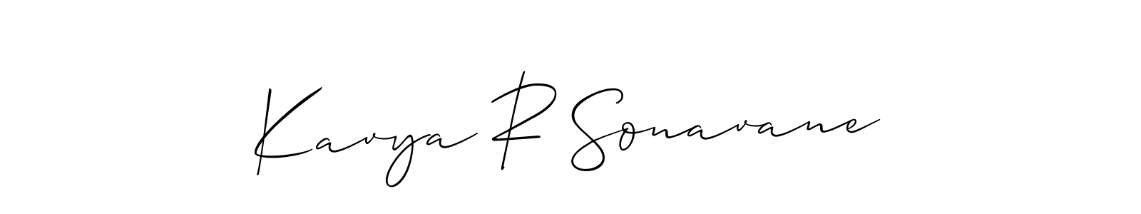 Use a signature maker to create a handwritten signature online. With this signature software, you can design (Allison_Script) your own signature for name Kavya R Sonavane. Kavya R Sonavane signature style 2 images and pictures png