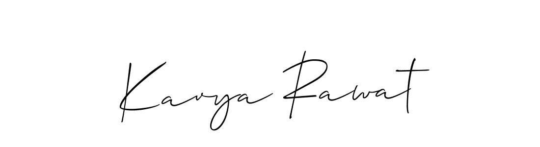 How to make Kavya Rawat name signature. Use Allison_Script style for creating short signs online. This is the latest handwritten sign. Kavya Rawat signature style 2 images and pictures png