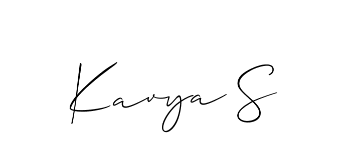 You should practise on your own different ways (Allison_Script) to write your name (Kavya S) in signature. don't let someone else do it for you. Kavya S signature style 2 images and pictures png