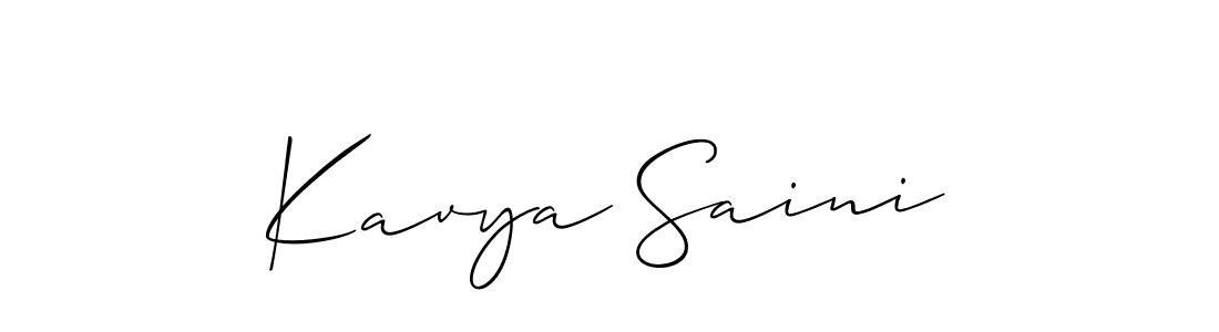 Make a short Kavya Saini signature style. Manage your documents anywhere anytime using Allison_Script. Create and add eSignatures, submit forms, share and send files easily. Kavya Saini signature style 2 images and pictures png