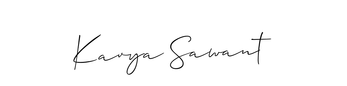 Also we have Kavya Sawant name is the best signature style. Create professional handwritten signature collection using Allison_Script autograph style. Kavya Sawant signature style 2 images and pictures png