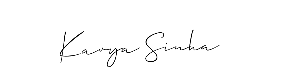 Design your own signature with our free online signature maker. With this signature software, you can create a handwritten (Allison_Script) signature for name Kavya Sinha. Kavya Sinha signature style 2 images and pictures png