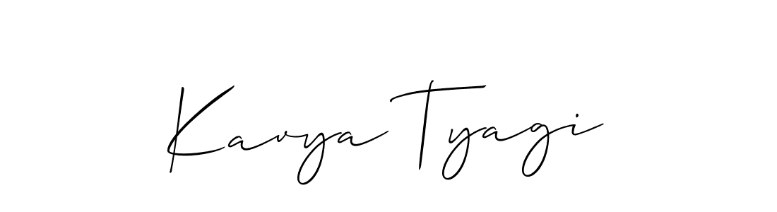 Use a signature maker to create a handwritten signature online. With this signature software, you can design (Allison_Script) your own signature for name Kavya Tyagi. Kavya Tyagi signature style 2 images and pictures png