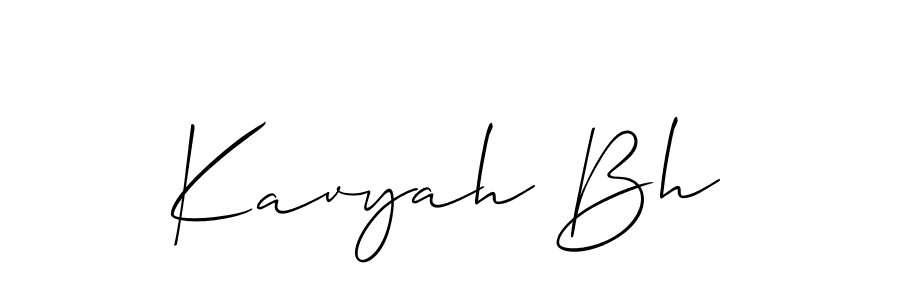 Use a signature maker to create a handwritten signature online. With this signature software, you can design (Allison_Script) your own signature for name Kavyah Bh. Kavyah Bh signature style 2 images and pictures png