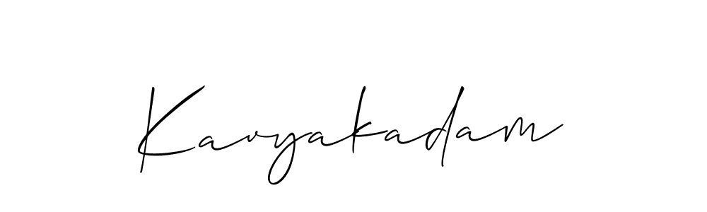 How to make Kavyakadam signature? Allison_Script is a professional autograph style. Create handwritten signature for Kavyakadam name. Kavyakadam signature style 2 images and pictures png