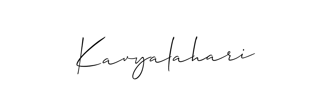Allison_Script is a professional signature style that is perfect for those who want to add a touch of class to their signature. It is also a great choice for those who want to make their signature more unique. Get Kavyalahari name to fancy signature for free. Kavyalahari signature style 2 images and pictures png
