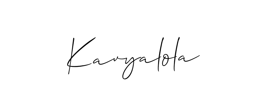 Kavyalola stylish signature style. Best Handwritten Sign (Allison_Script) for my name. Handwritten Signature Collection Ideas for my name Kavyalola. Kavyalola signature style 2 images and pictures png